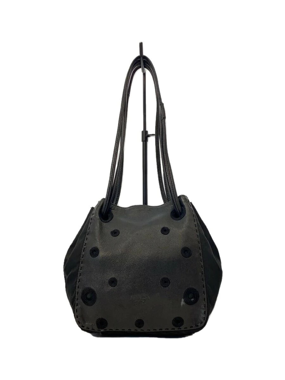 Prada Tessuto Saffiano Leather Shoulder Bag Black
